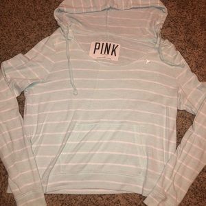 Pink Victoria secret sweater with hood